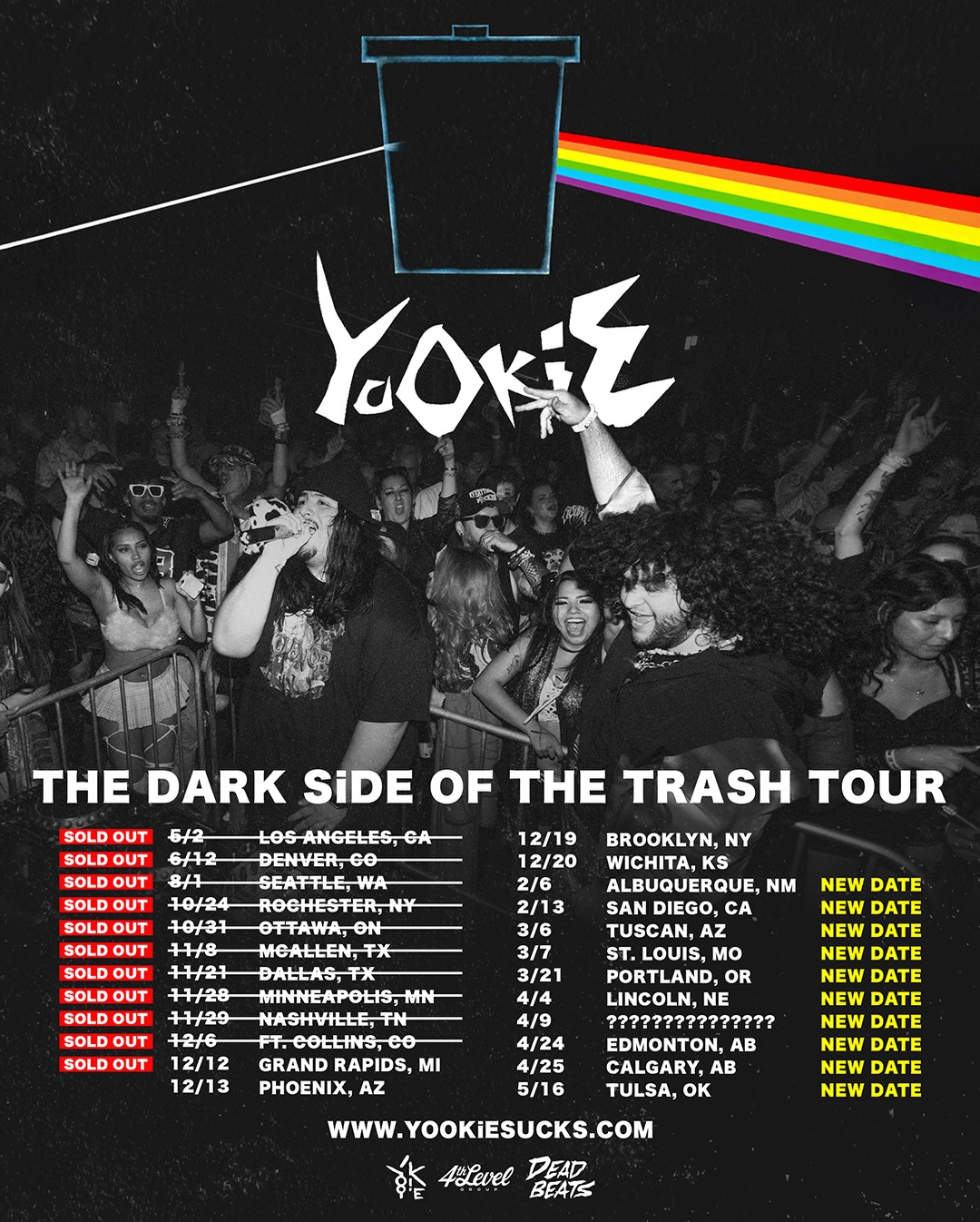 YOOKiE The Dark Side Of The Trash Tour Tour Poster 2026